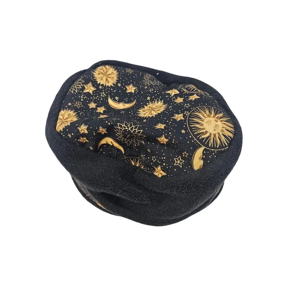 Vintage 90s Celestial Fleece Bucket Hat Sun Moon Whimsygoth Gorpcore Star - Picture 2 of 5